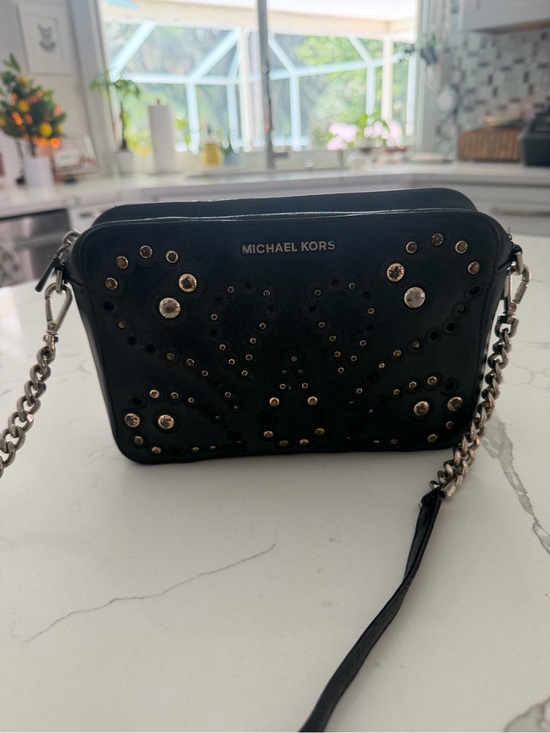 Michael Kors Handbags - Michael Kors Black Studded Chain Crossbody Bag